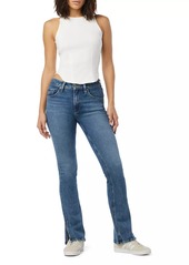 Hudson Jeans Barbara High-Rise Slit Baby Bootcut Jeans