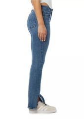 Hudson Jeans Barbara High-Rise Slit Baby Bootcut Jeans