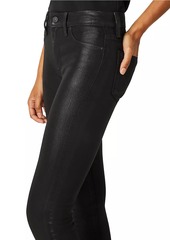 Hudson Jeans Barbara High-Rise Stretch Coated Skinny Ankle Jeans