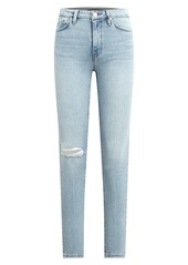 Hudson Jeans Barbara High-Rise Super Skinny Ankle Cropped Jeans