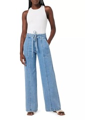 Hudson Jeans Belted Wide-Leg Jeans