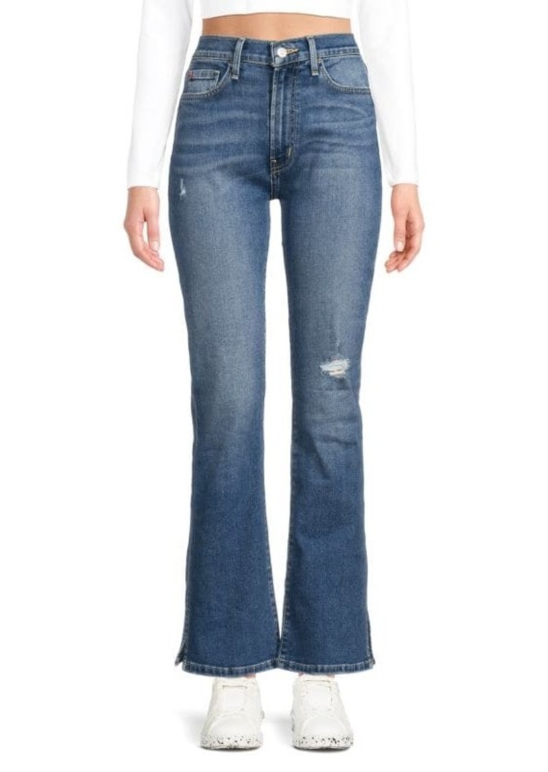 Hudson Jeans Blair Mid Rise Distressed Boot Cut Jeans