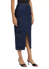 Hudson Jeans Cargo Denim Midi-Skirt