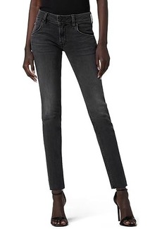 Hudson Jeans Collin Mid-Rise Skinny Ankle in Washed Black