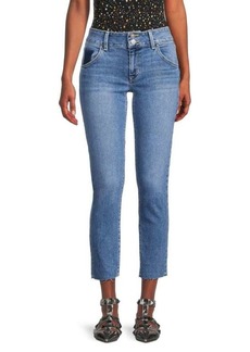 Hudson Jeans Collin Straight Mid Rise Cropped Jeans