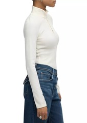 Hudson Jeans Cotton-Blend Long-Sleeve Bodysuit