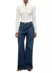 Hudson Jeans Cotton-Blend Long-Sleeve Bodysuit