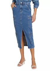 Hudson Jeans Denim Cargo-Style Skirt