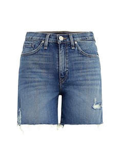 Hudson Jeans Devon High-Rise Distressed Jean Shorts