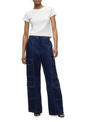 Hudson Jeans Drawstring Wide-Leg Cargo Jeans