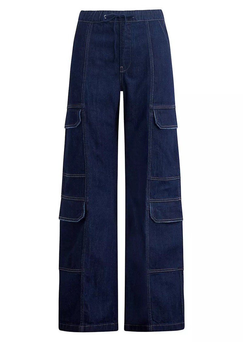 Hudson Jeans Drawstring Wide-Leg Cargo Jeans