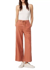 Hudson Jeans Drawstring Wide-Leg Cropped Trousers