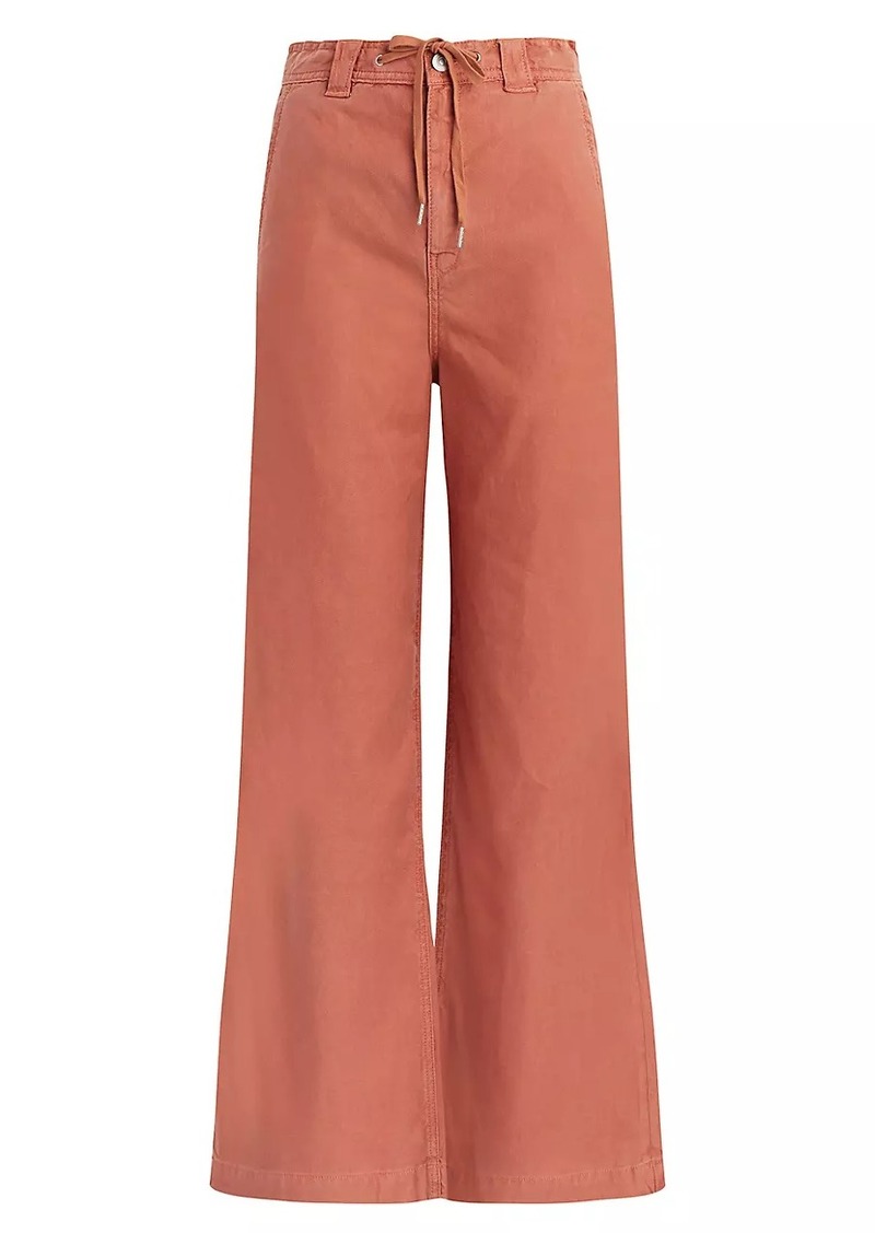 Hudson Jeans Drawstring Wide-Leg Cropped Trousers