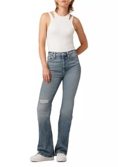 Hudson Jeans Faye Distressed Boot-Cut Jeans