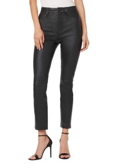 Hudson Jeans Harlow Leather Ultra High Rise Cigarette Ankle Jeans