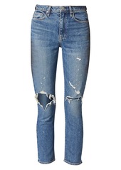 Hudson Jeans Holly High-Rise Straight Cropped Jeans
