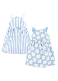 Hudson Jeans Hudson Baby Baby Girls Cotton Dresses, Blue Daisy - Blue