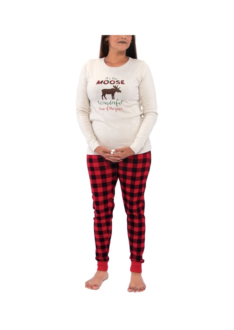 Hudson Jeans Hudson Baby Hudson Womens Unisex Holiday Pajamas, Moose Wonderful Time - Moose wonderful time