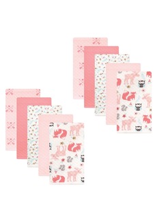 Hudson Jeans Hudson Baby Infant Girl Quilted Burp Cloths, Girl Forest, One Size - Girl Forest