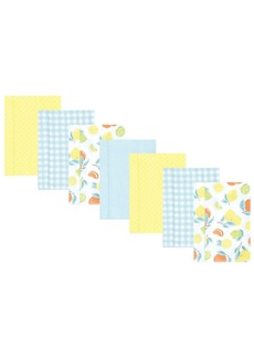 Hudson Jeans Hudson Baby Infant Girl Flannel Burp Cloth 7pk, Citrus Mint, One Size - Citrus mint