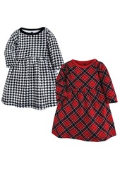 Hudson Jeans Hudson Baby Little Girls Hudson Cotton Dresses, Black Red Plaid - Red