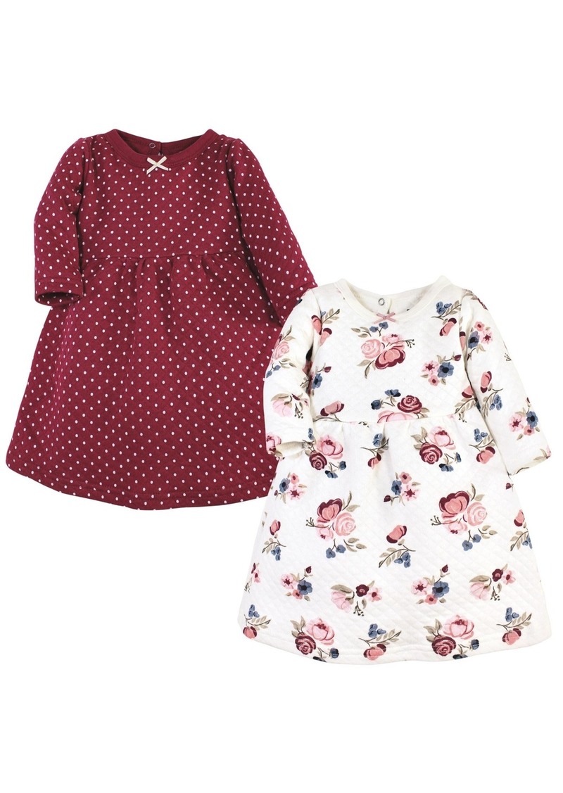 Hudson Jeans Hudson Baby Toddler Girls Cotton Dresses, Dusty Rose Floral - Dusty rose floral