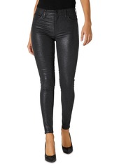 Hudson Jeans Hudson Barbara High-Waisted Skinny Sparkle Ankle Jeans in Apollo