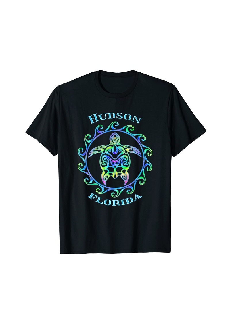 Hudson Jeans Hudson Florida Vacation Colorful Turtle T-Shirt