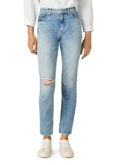 Hudson Jeans Hudson High Rise Straight Ankle Jeans in All Or Nothing