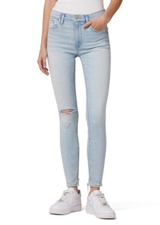 Hudson Jeans Barbara High Waist Distressed Super Skinny Jeans