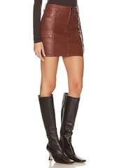 Hudson Jeans Cargo Faux Leather Viper Skirt