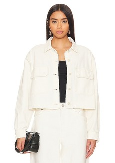 Hudson Jeans Cropped Oversized Button Down Shirt