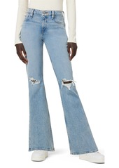 Hudson Jeans Farrah Ripped High Waist Bootcut Jeans in Ice Blue Dest. at Nordstrom Rack