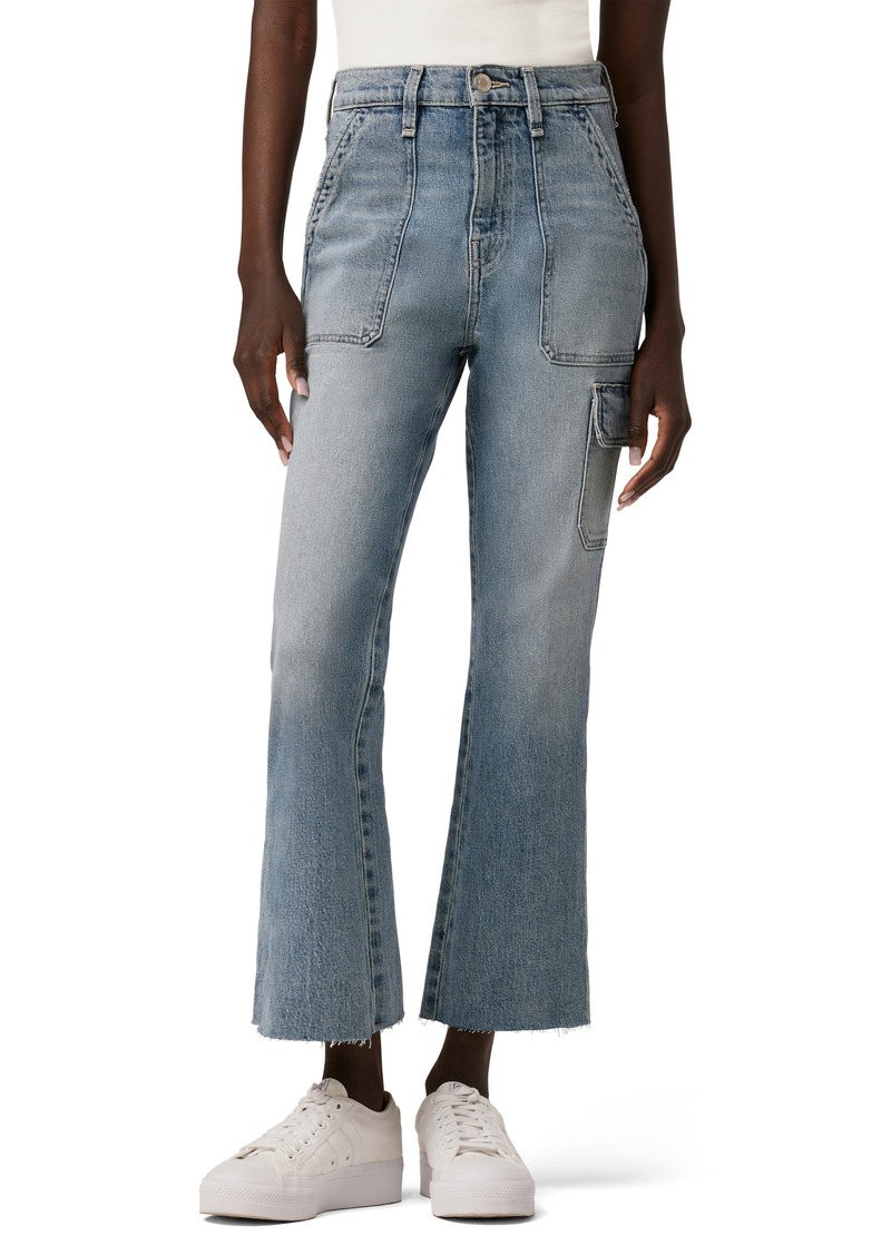 Hudson Jeans Faye Ultrahigh Waist Raw Hem Ankle Bootcut Utility Jeans in Celestial at Nordstrom Rack
