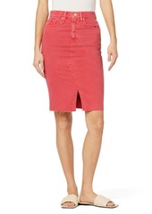 Hudson Jeans High Waist Raw Hem Denim Skirt