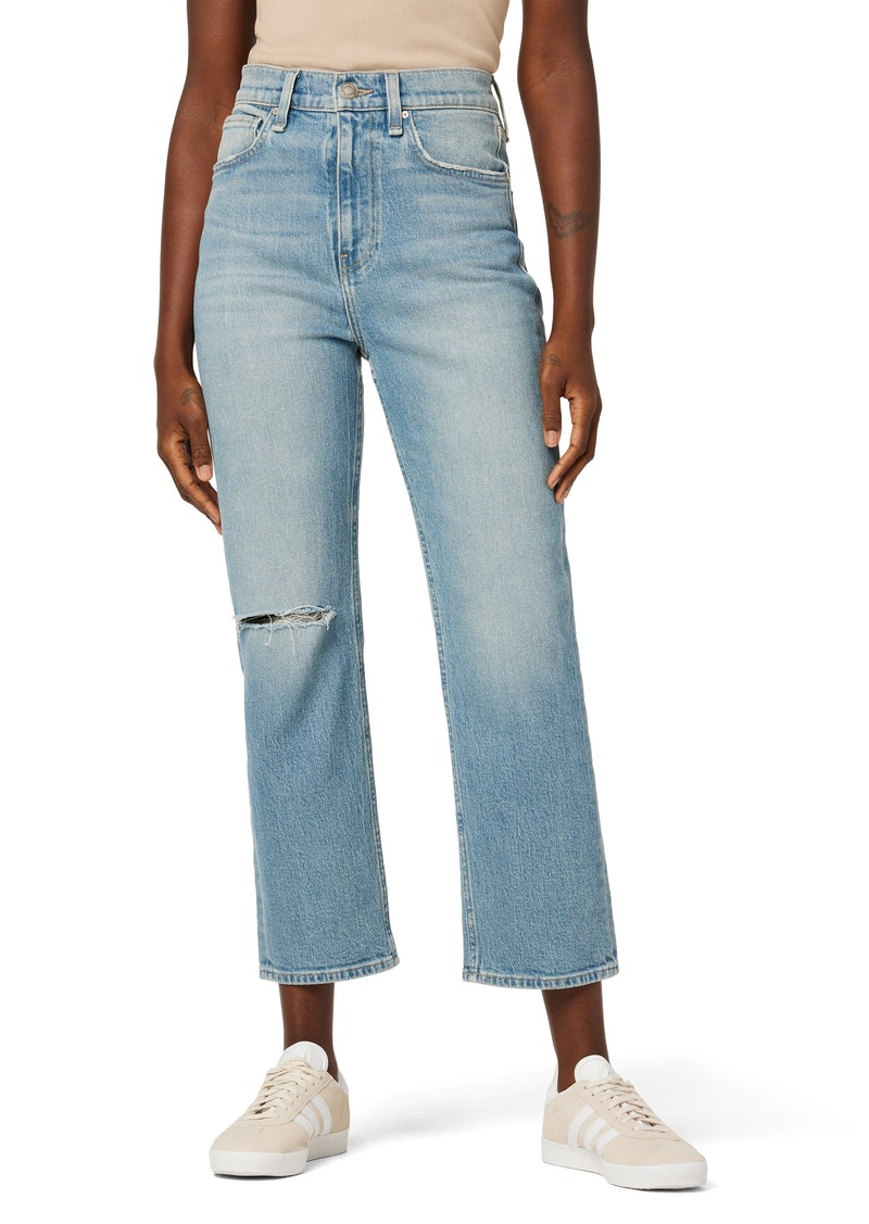 Hudson Jeans Jade Ripped High Waist Straight Leg Jeans in Paradise at Nordstrom Rack
