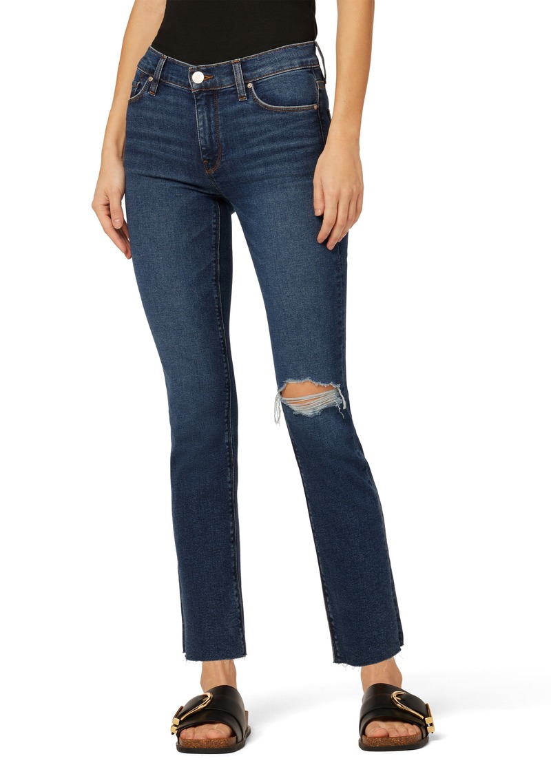 Hudson Jeans Nico Ripped Mid Rise Ankle Straight Leg Jeans in Legit at Nordstrom Rack