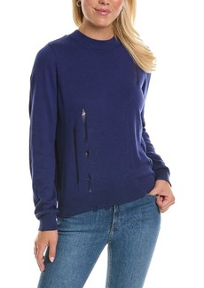 HUDSON Jeans Pleated Twist Back Cashmere-Blend Sweater