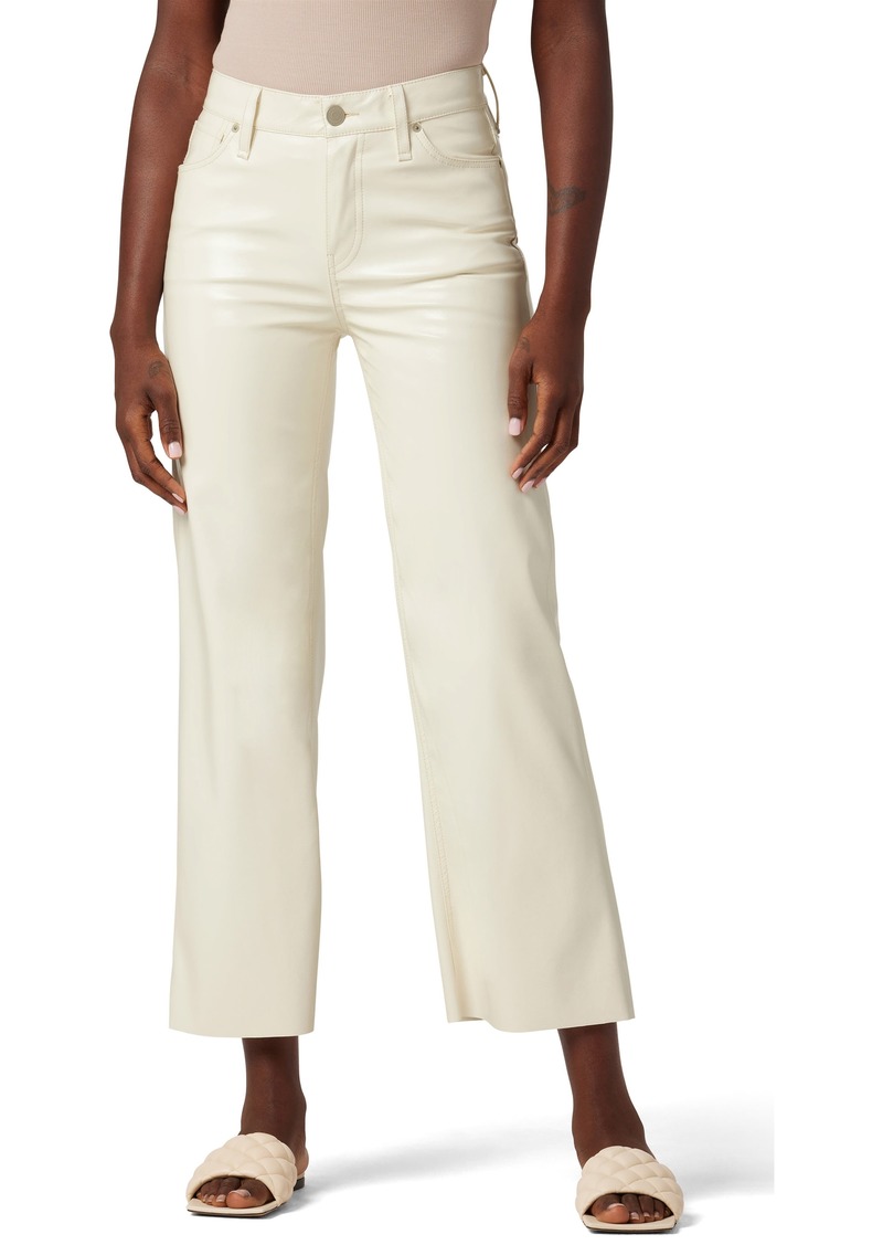 Hudson Jeans Rosie Coated High Waist Ankle Wide Leg Pants in Patent Egret at Nordstrom Rack