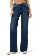 Hudson Jeans Rosie Raw Hem High Waist Ankle Wide Leg Jeans