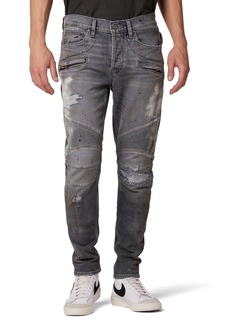 Hudson Jeans The Blinder v.2 Skinny Fit Distressed Biker Jeans in Grey Thrasher at Nordstrom Rack