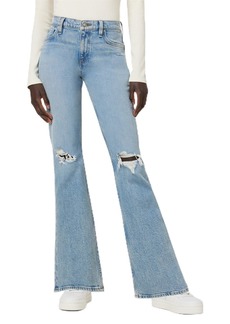 Hudson Jeans Women's Farrah MID-Rise Barefoot Bootcut ICE Blue DEST