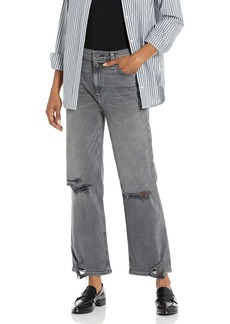 HUDSON Jeans Women's Remi High Rise Straight Jean Stone Grey DEST. H