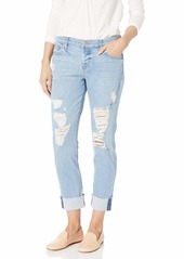 HUDSON Jeans Women's Riley Crop Rlxd Str Raw Cuffed