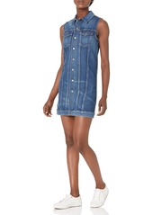 HUDSON Jeans Women's Sleeveless Trucker Dress  SM