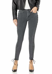HUDSON Jeans Women's The Stevie Midrise Cont Lace Up Skinny 5 Pocket Jean