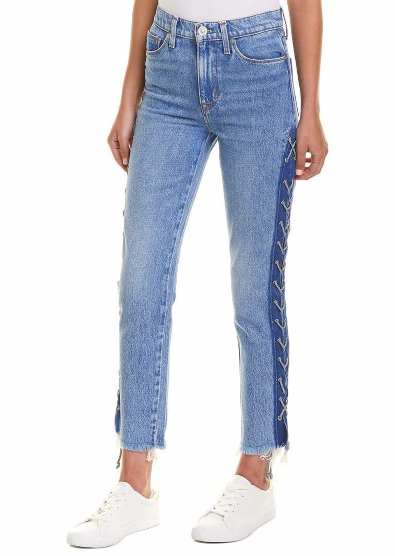 Hudson Jeans Women's Zoeey HIG Rise LACE UP Straight Crop Jean high Spirits