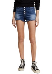 HUDSON Jeans Women's Zoeey HIGH Rise Exposed Button Cut Off Jean Shorts DOLLFACE