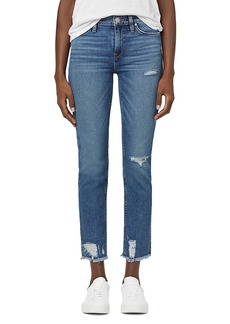 Hudson Jeans Hudson Nico Mid Rise Ankle Straight Jeans in Seaglass