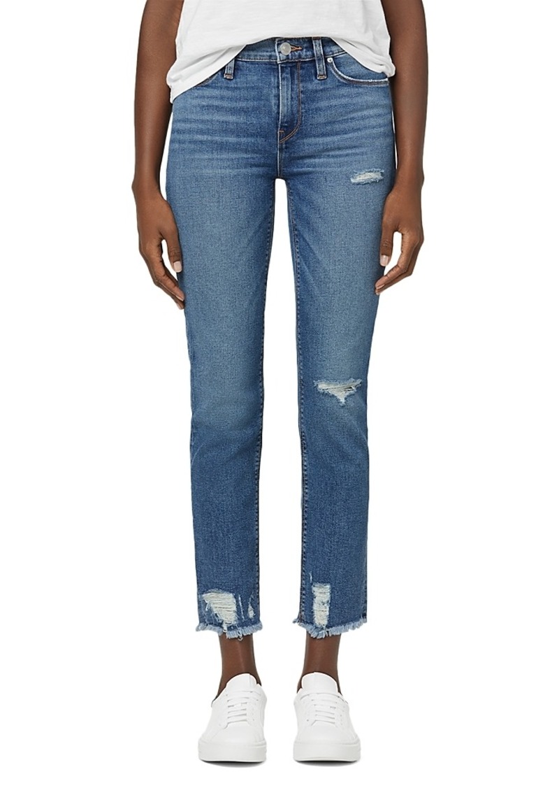Hudson Jeans Hudson Nico Mid Rise Ankle Straight Jeans in Seaglass